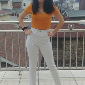 Ribbed Circle Neck Top